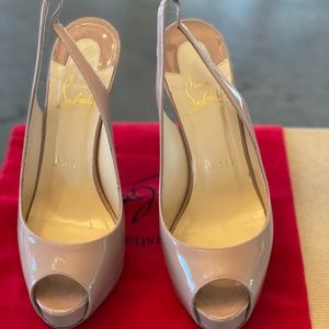 Christian Louboutin peep toe pumps
